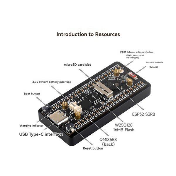 ESP32-S3 1.91" AMOLED CNC (Random Color) - Item No. 28872