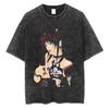 T-shirt Lavé Vintage Imprimé Gothique Misa Amane Death Note 2026 Été Oversize Streetwear T-shirt Graphique Anime pour Hommes Femmes Hauts