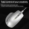 HP 930 Silver Bluetooth Mouse, Rechargeable, USB-C Charging, 3-Device Connection, 4-Way Scroll Wheel, 7 Programmable Buttons, Compatible with Mac,