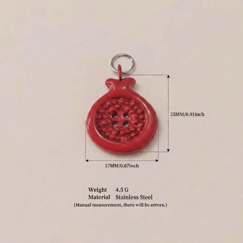 Drop Oil Craft Finish Enamel Mini Pendants 3D Vegetable Drop Oil Beads Keychain Ornament Decor