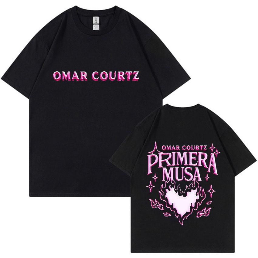 Harajuku Product Tshirt Omar Courtz Primera Musa Album Tour Men Hiphop Fashion Highquality Casual Cotton Shortsleeved L