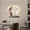 European Retro Unusual Metal Horloge Decorarion Modern Design Wall Clock Minimalist Oversized Automatic Arabic Wall Clock Nordic