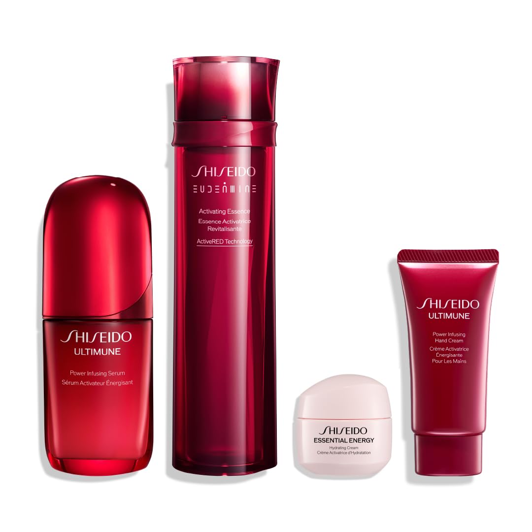 SHISEIDO Ultimune Power Infusing Concentrate N 50mL + Ultimune Power Infusing Concentrate N 145mL + Essential Energy Moisturizing Cream 15g +