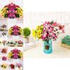 Luxurious Artificial 10 Heads Fake Pansy Silk Flower Bouquet For Home And Wedding Decor