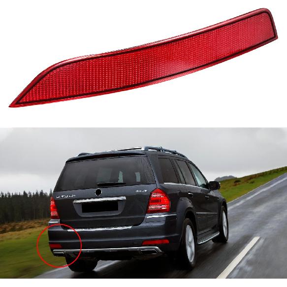 

Rear Bumper Reflector 1648200974 + 1648201074 Compatible with Mercedes Benz X164 GL350 GL450 GL550 2010-2012 Left