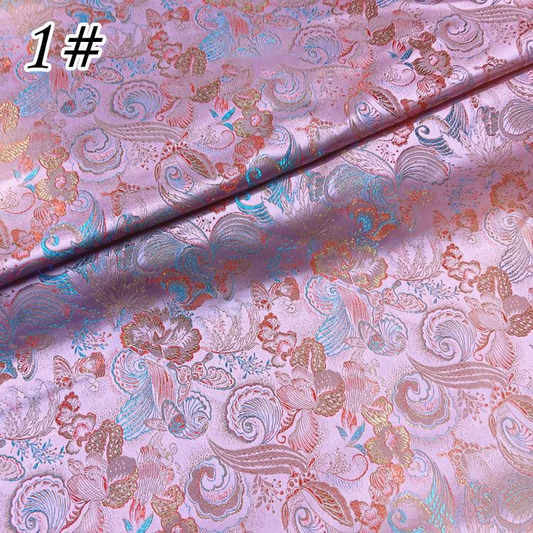 Butterfly love flower brocade handmade diy thick brocade jacquard cheongsam fabric handmade diy cloth 75CM*50CM