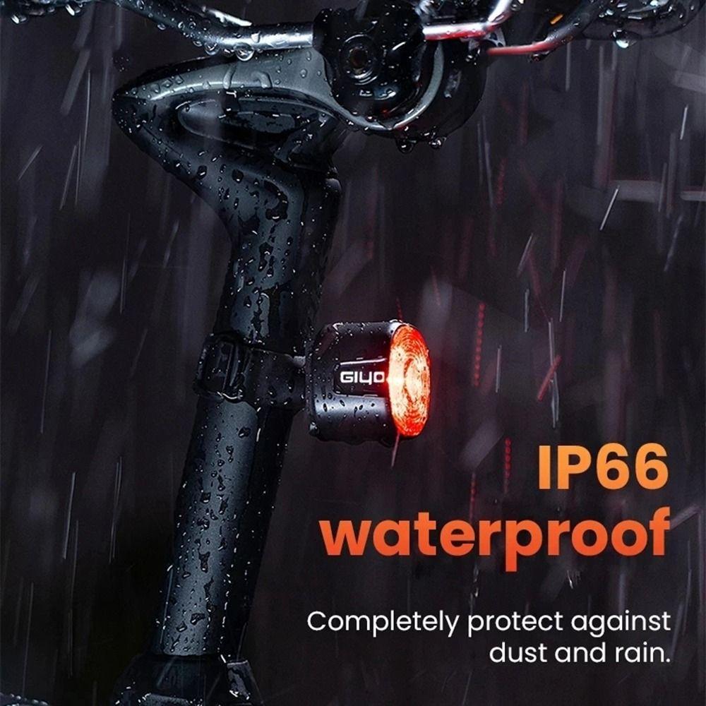 6 Modes Bicycle Brake Sensing Rear Bike Light Intelligent Brake Tail Lamp  Nightrider