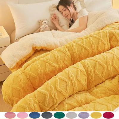 Plaid Bed Blanket Children Adults Warm Winter Blankets and Throws Thick Wool Fleece Throw Sofa Bed Cover Duvet Soft Bedspread