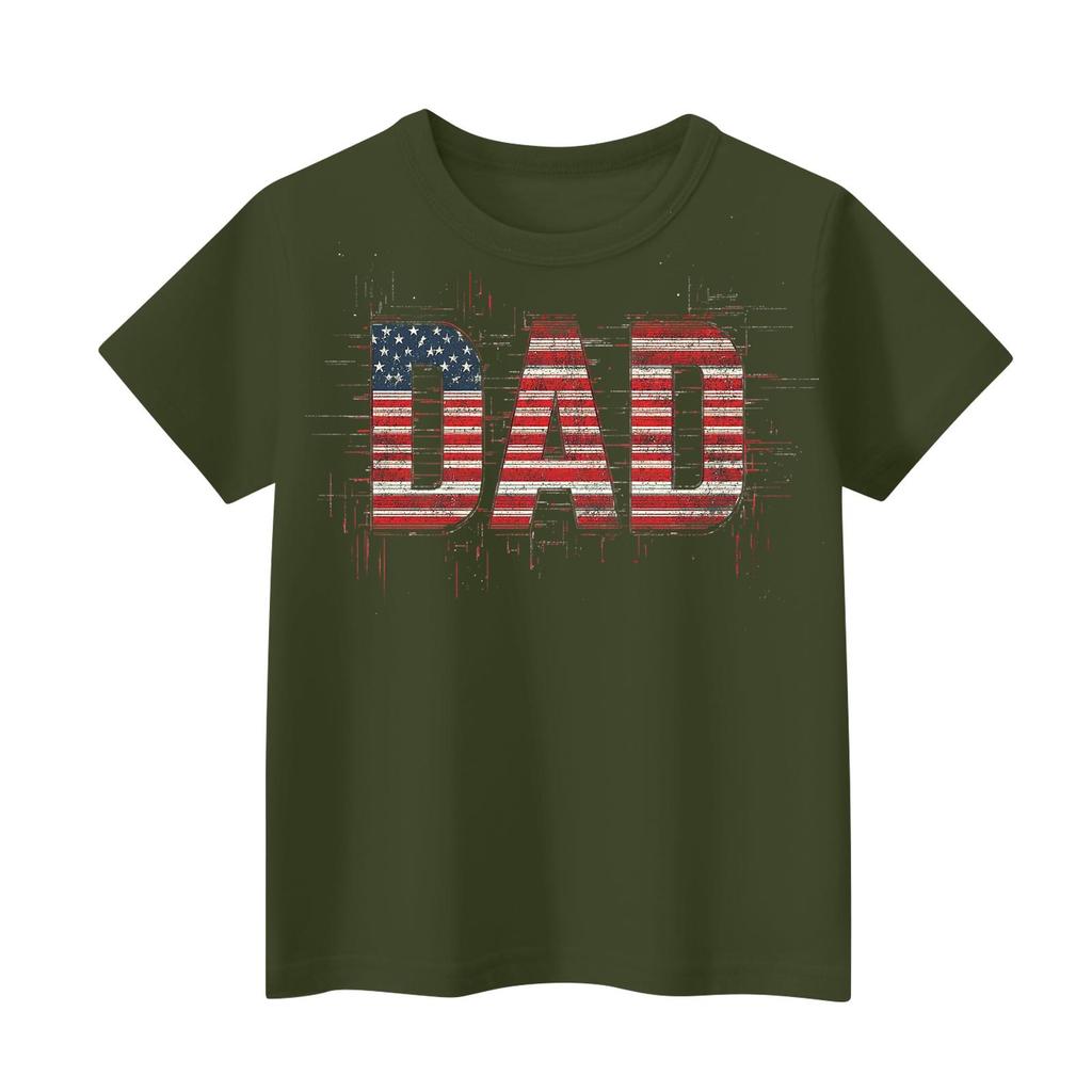 Men's Loose Fit Short Sleeve T-Shirt Dad Print Casual Summer Daily Wear Comfortable Crew Neck Tee for Outdoor Activities