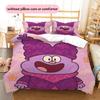 Chowder Muster Bettwäsche Steppdecke Set Heimdekoration Geschenk (1 Bettbezug + 2 Kissenbezüge (ohne Füllung))