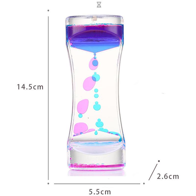 1Pc Liquid Milk Color Oil Drop  Timer Movement Sensory Toys Stress Relief Props Home Office Desktop Decor