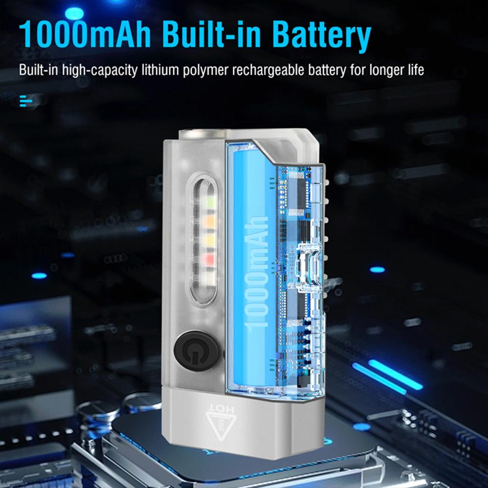 Tragbare LED-Taschenlampe mit 365 nm UV-Licht. Multifunktionale Schlüsselanhänger-Taschenlampe, magnetisches Arbeitslicht