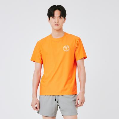 BARREL Men'S Sunset Short Sleeve Rash Guard Orange (B3Smwss003Org)