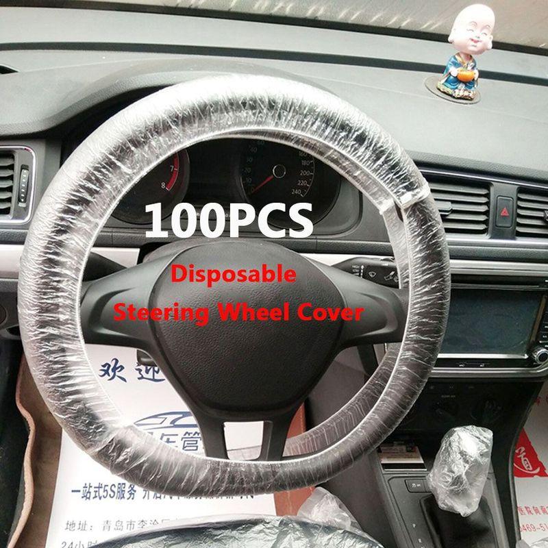 100 Pezzi/Lotto Coprivolante Universale Coprivolanti Usa e Getta Durevoli Coperture in Plastica di Alta Qualità