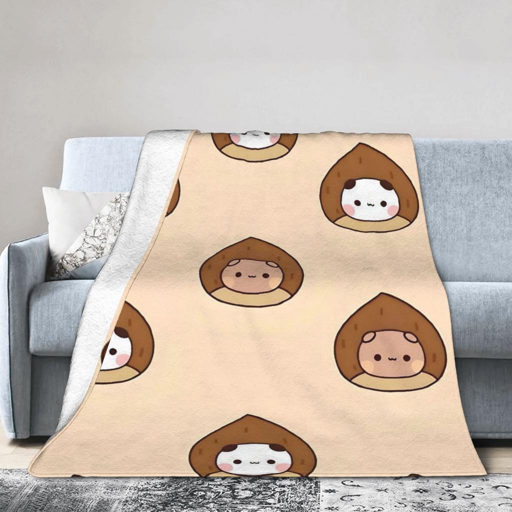 Cartoon Panda Bubu Dudu Blankets Velvet Spring Autumn  Multi-function Lightweight Throw Blankets for Home Office Quilt