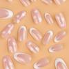 Detachable Press On Nails DIY Simple French False Nails Long Almond