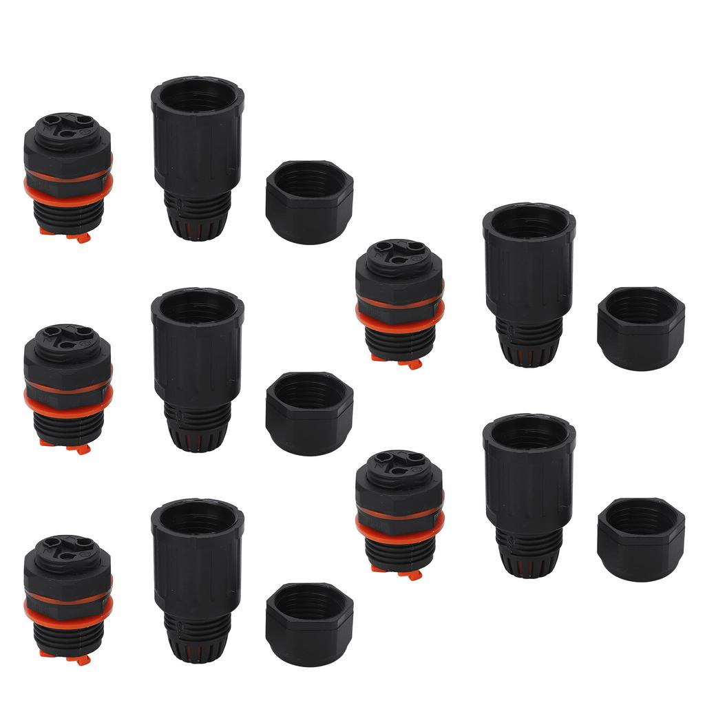 5pcs 3 Pole Wire Connector 250V 16A IP68 Waterproof Electrical Junction Box Connector for LED Lighting