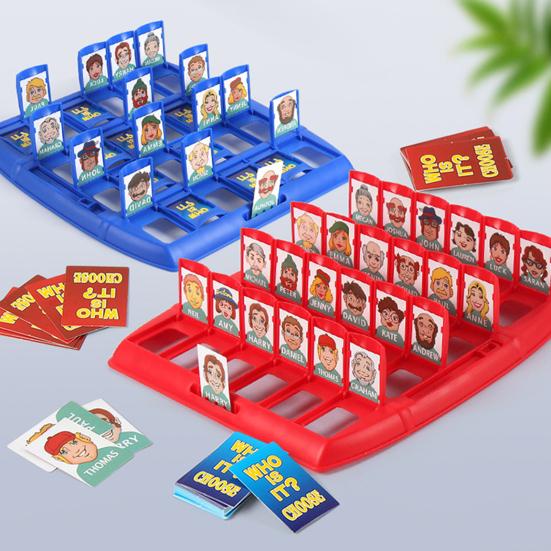 Who Is It Board Game Kids Adults Family Night Classic Guessing Game Portable Travel 2 Players Interactive Tabletop Game Educational Toy