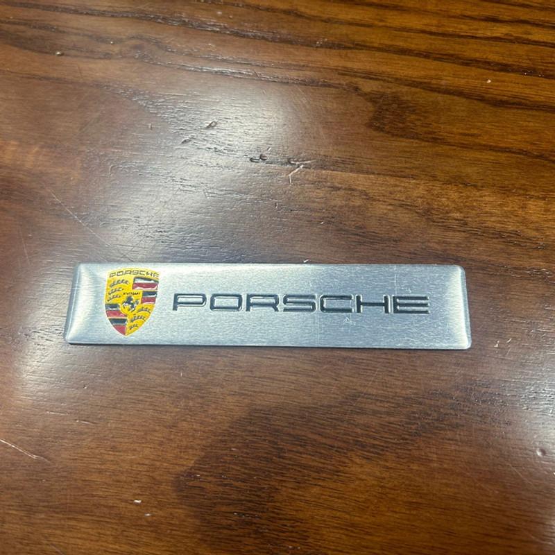 AABKW1 3D Aluminum Car Badge Sticker Body Trunk Decoration Decal Modification Accessories For Porsche Macan Panamera Cayenne Cayman 911