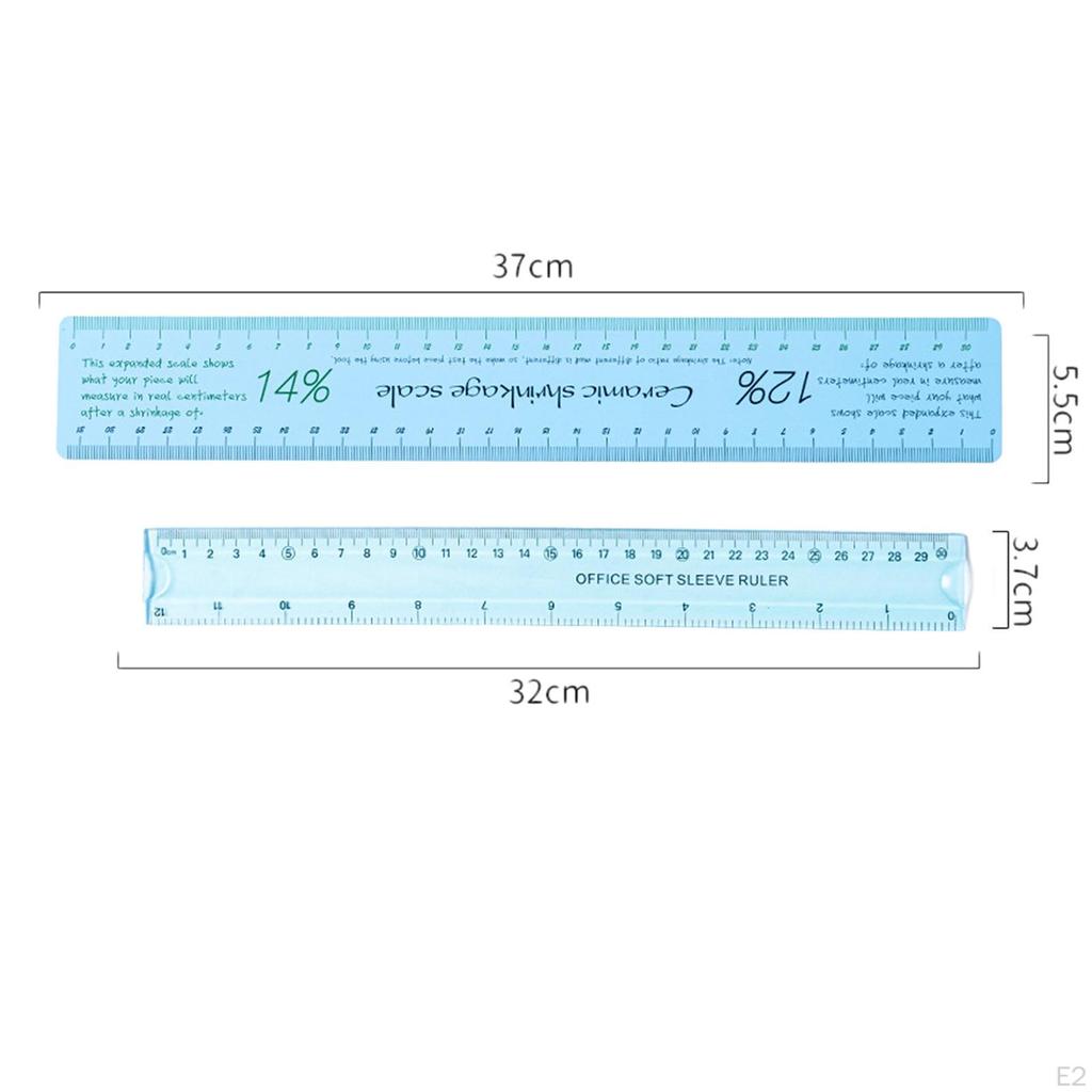 Ceramic Shrinkage Ratio Ruler Measuring with Standard Design Tools Straight
