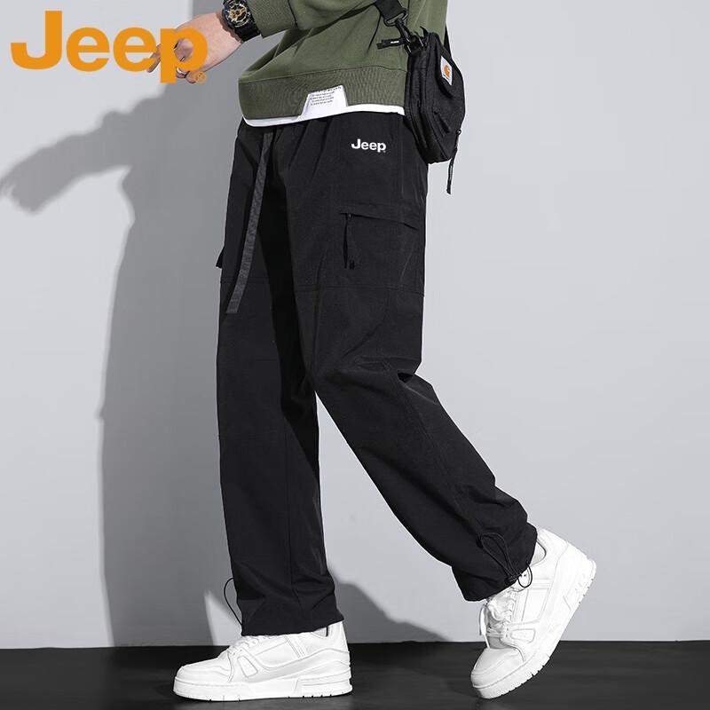 

Jeep Men s Casual Straight Fit Cargo Pants L