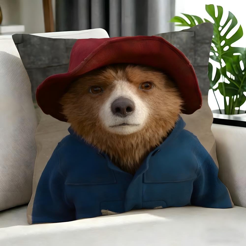 Cartoon Paddington Bear Cushion Cover Cushion Cover Set 4Pcs 50X50 45X45 40X40 Pillowcase Decorative Sofa Home Decor