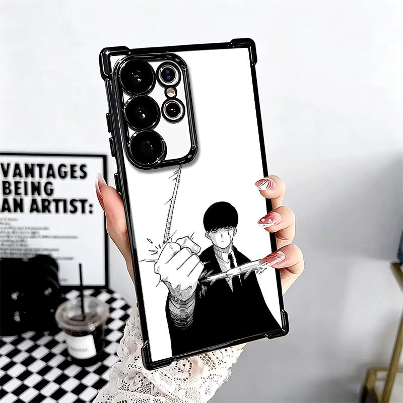 Mashle Magic And Muscles Anime Plating Phone Case For Samsung Galaxy S24 S25 FE S26 Edge S23 Ultra S22 S21 Plus S20 Anti-Fall Ai