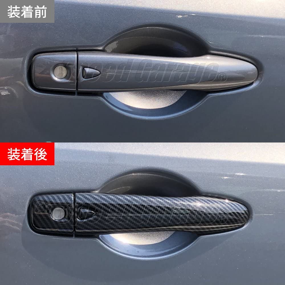 Speed Garage Carbon Fiber Door Knob Handle Covers and Garnishes for the 2020 Nissan Note E13 Custom Parts (SNE13) - Dress-Up