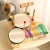 Wooden Percussion Kit Drum Baby Music Sense Training Simulation Jazz Drum Orff Percussion Instrument Toy