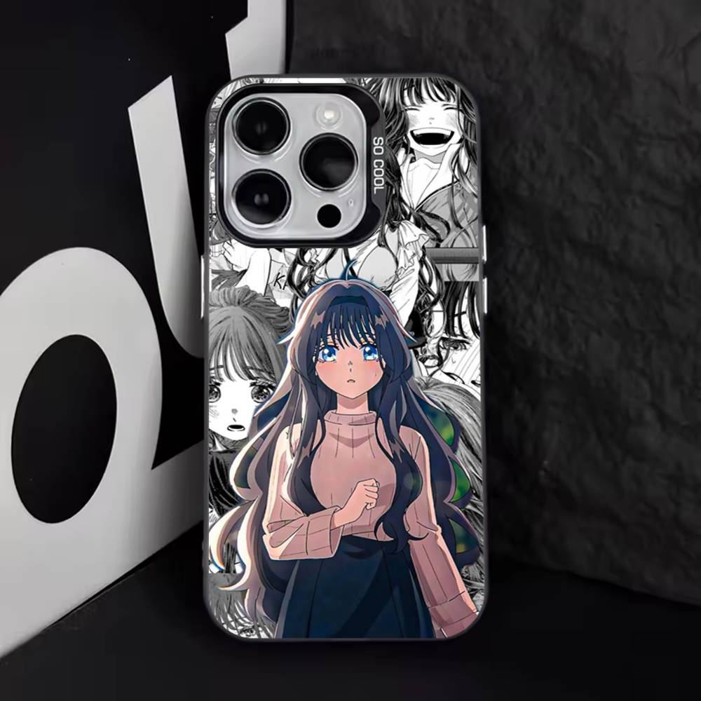 Süße K-Kaoruko-Waguri Handyhülle Für iPhone 17,16,15,14,13,12,11,Pro,XS,Max,Plus,Mini,SE4,E IMD Mattschwarz