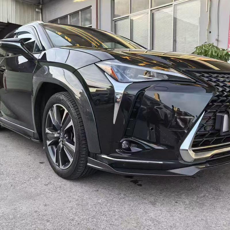 Universal Carbon Fiber Grille & Rear Spoiler Kit for 19-24 Lexus UX with ART Small Body Modification