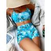 Two Pieces Marble Print Swimwear 2026 Women High Waist Swimsuit Summer Beach Wear Female Bathers Bathing Swimming Sport Suit