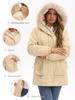 2025 Women's European & American Mid-Length Winter Cotton Parka with Large Fur Collar
