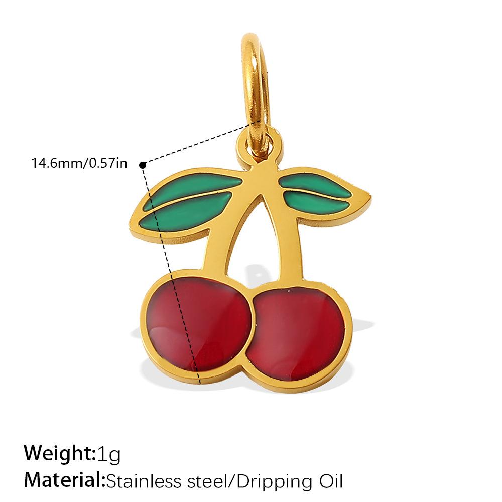 Fresh And Sweet Pendant Red Dripping Fruit Cherry Diy Jewelry Pendant Accessories