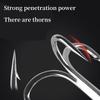 50Pcs/box Treble Fishing Hook Fishing Hook High Carbon Steel Treble Overturned Hooks Fishing Tackle Round Bend Treble