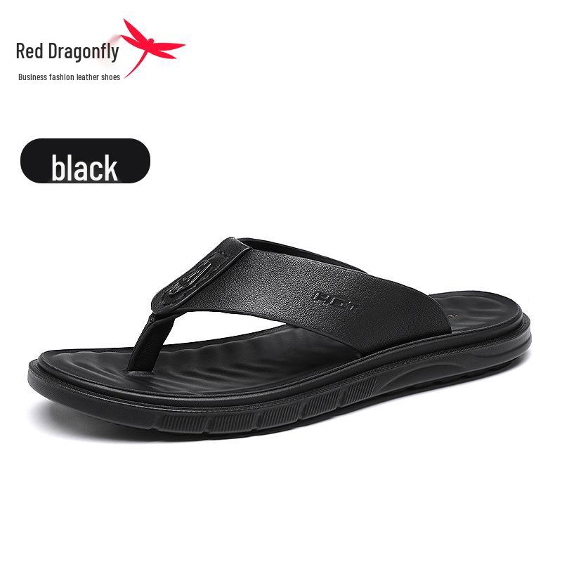 Red Dragonfly Summer 2023 Men s Non-slip Indoor Flip-flops: Flat, Comfortable Thong Sandals 40