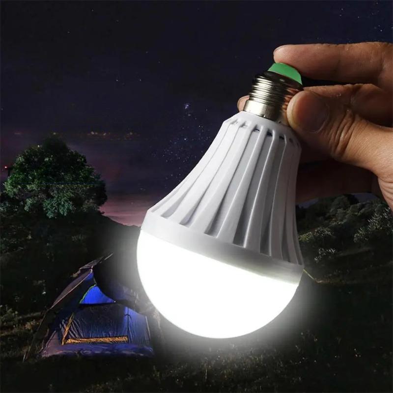E27 Emergency LED Light Bulb 5W/7W/9W/12W/15W Rechargeable 1200mAh 6000K Battery 220V for Camping Tent Lamp Outdoor Lighting