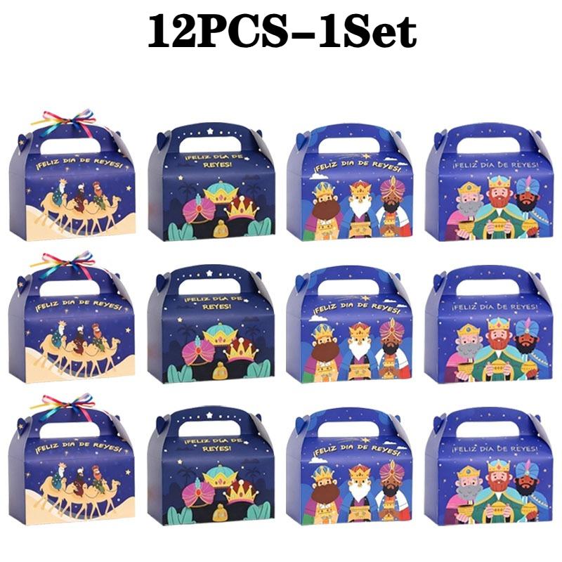 

Three Kings Day Cake Box PrintedDessert Packaging Box GiftCake Box and CandyBox with HandlePerfect for Baking and Party Supplies Other