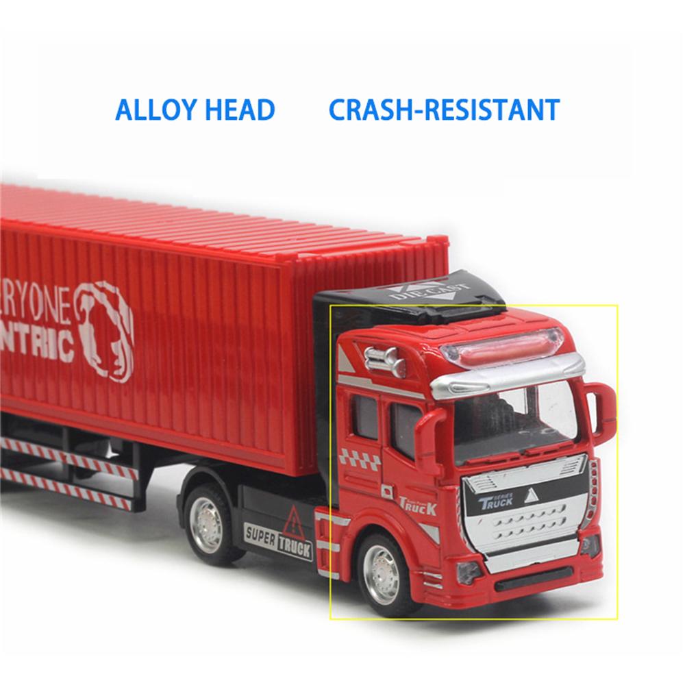 1/48 Crisis Detachable Pull Back Alloy Container Truck Toy, Construction Truck Model Toy, Simulation for Kids Birthday Gifts
