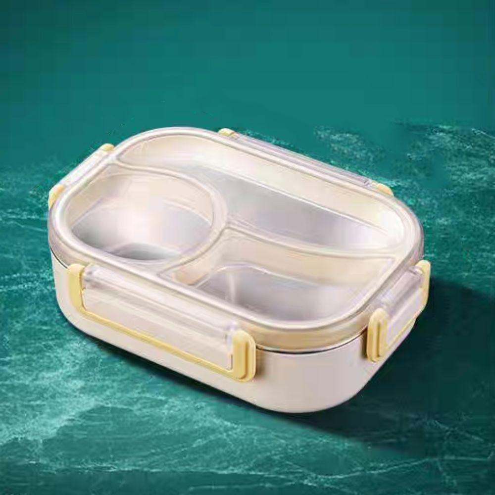 Divided Insulated Lunch Box 900/1400ML Compartment Lunch Box Stainless Steel Lunch Box  Worker