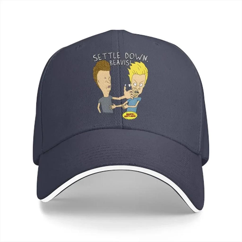 Settle Down Beavis Cappellino da Baseball Unisex Cappelli Donna Visiera Protezione Snapback Cappellini Beavis and ButtHead
