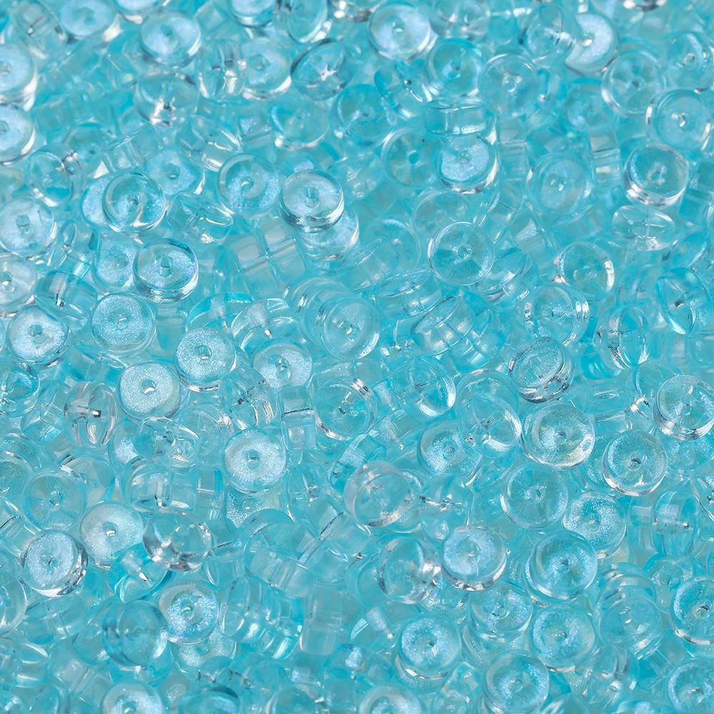 50pcs Glass Round Flat Wheel Beads Colored Loose Spacer Beads for DIY Jewelry Making Earrings Necklaces Bracelets Accessories