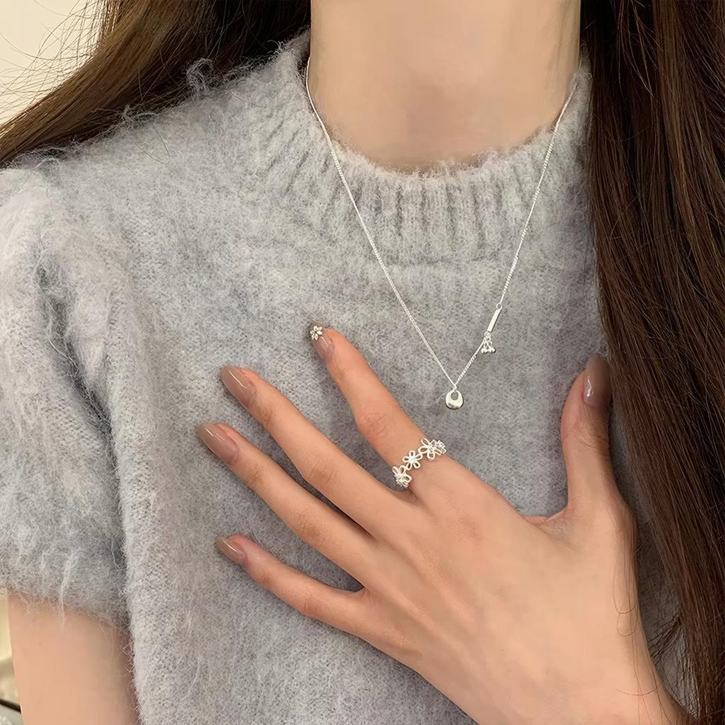 Xiaomi S925 Sterling Silver Necklaces For Women Simple Minimalist Pendant Necklaces Waterdrop Shape Necklace Birthday Gift