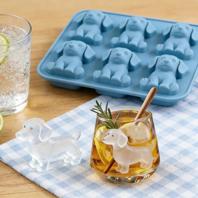 Bandeja de cubitos de hielo para perros Molde de silicona flexible Sin BPA Fabricador de hielo reutilizable para whisky cócteles bebidas de café Liberación fácil Apto para lavavajillas Herramientas de cocina