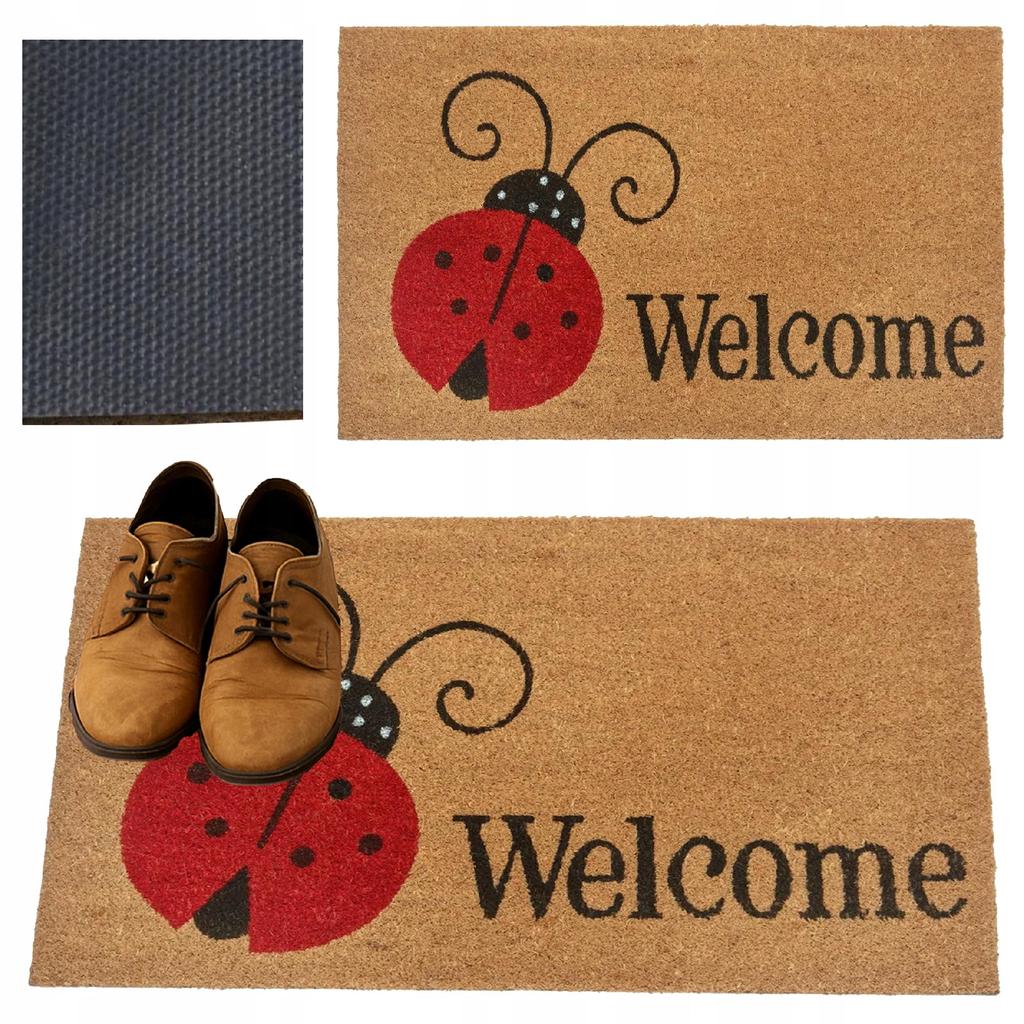 [PACZB] Coconut fiber doormat for home 45x75cm D6855BIEDRONKA
