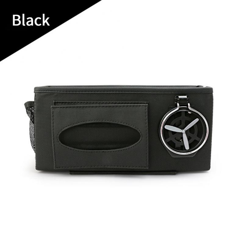 Leather Car Seat Handbag Holder Large Capacity Tissue Bag Storage Headrest Backseat Napkin Holder Purse Phone Water Cup Pockets