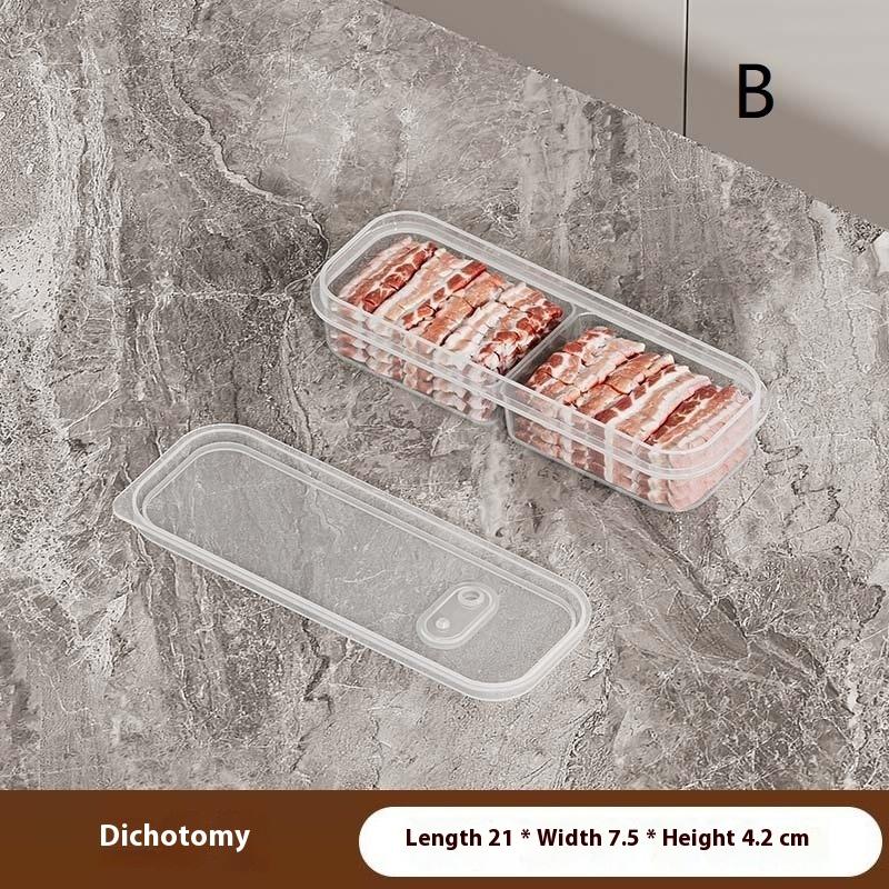 1/3Pcs 2/3/6 Grids Refrigerator Storage Boxes With Holes Scallions Meat Fresh Box Food Container Cold Storage Crisper Sealed