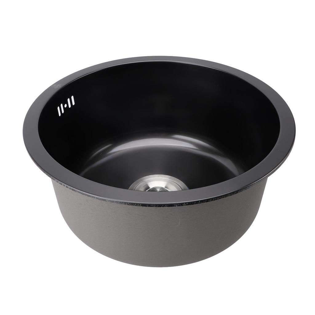 Undermount Small Kitchen Sink Professional Nano Black Stainless Steel Single Bowl Kitchen Bar Sink