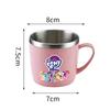 My Little Pony Water Bottle Kawaii Stainless Steel Cups Handle Coffee Milk Mug Tea Drink Home Office Gift Women for Kid Friendly Entertaining Fun Play