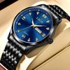 Fashion Retro Diamond Dial Casual Watches Round Stainless Steel Waterproof Luminous Clock Quartz Wristwatch for Women Gift